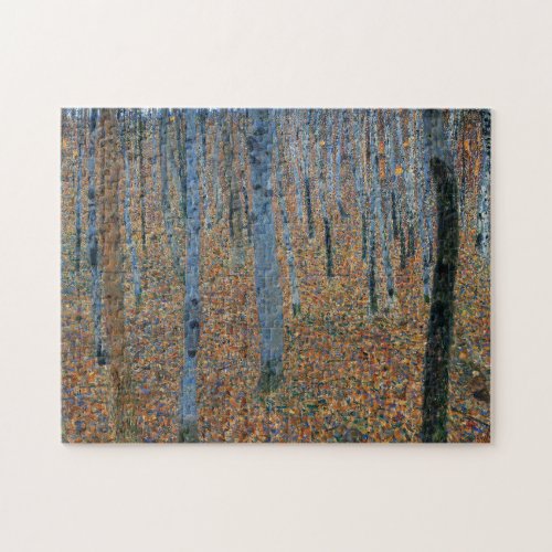 Vintage forest  Gustav Klimt Jigsaw Puzzle