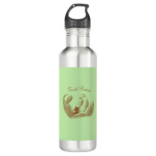 Vintage Forest Reverie – Elegant Floral Charm Stainless Steel Water Bottle