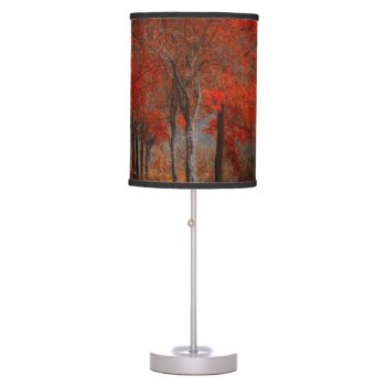 Vintage Forest Scene Table Lamp by ArtsofLove at Zazzle