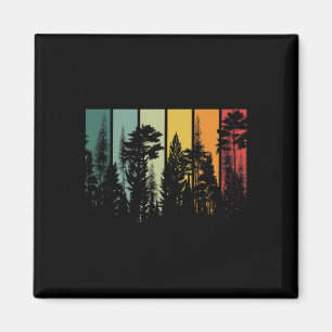 Vintage Forest Trees Outdoors Nature Hiking Campin Magnet