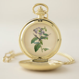 Vintage Forget-Me-Not Friendship Love Botanical Pocket Watch