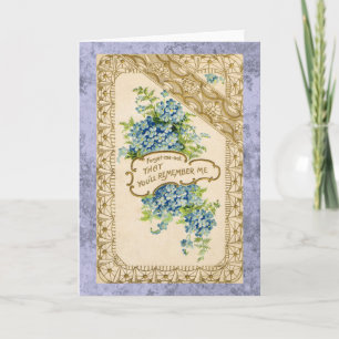 Vintage Forget-Me-Not Greeting Card