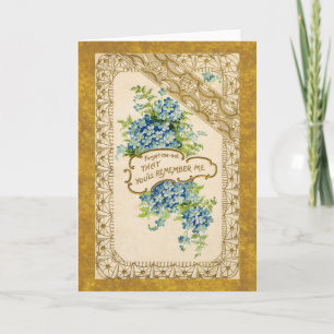 Vintage Forget-Me-Not Greeting Card