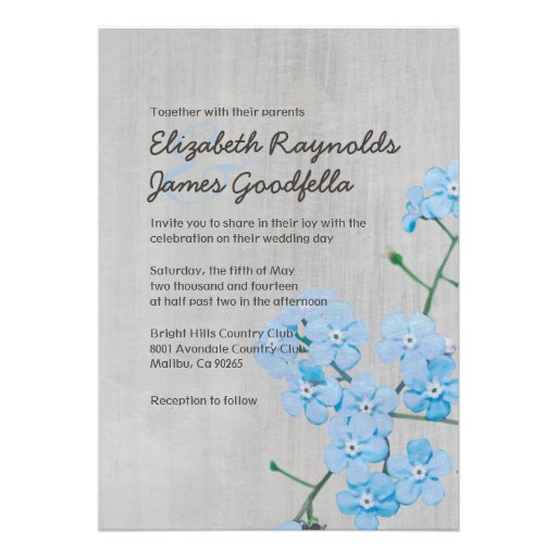Forget Me Not Wedding Invitations 8