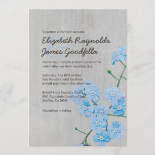 Vintage Forget-Me-Not Wedding Invitations