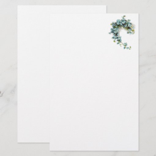 Vintage Forget-Me-Nots Stationery | Zazzle