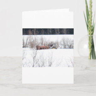 Vintage Forgotten Tractor Christmas Card