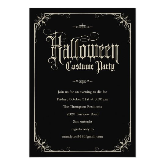 Halloween Costume Invitations 5