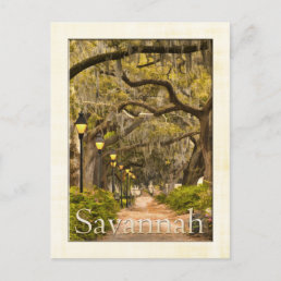 Vintage Forsyth Park - Savannah, GA Postcard