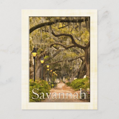 Vintage Forsyth Park _ Savannah GA Postcard