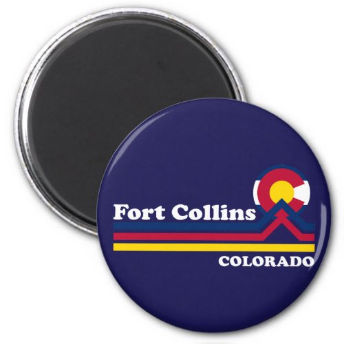 Vintage Fort Collins Colorado Magnet