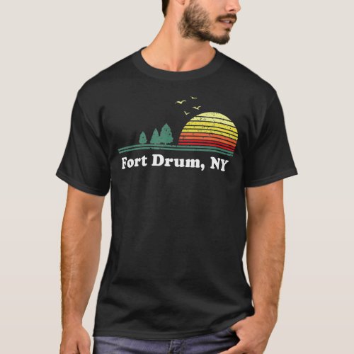 Vintage Fort Drum North Dakota Home Souvenir T_Shirt