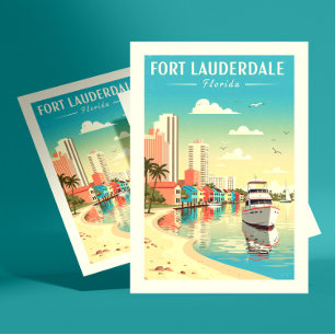 Vintage Fort Lauderdale Florida Postcard