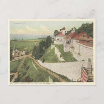 Vintage Fort Mackinac  Mackinac Island Michigan Postcard by thedustyattic at Zazzle