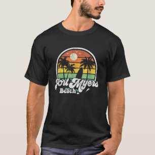 Vintage Fort Myers Beach Florida Surfing Retro 70s T-Shirt