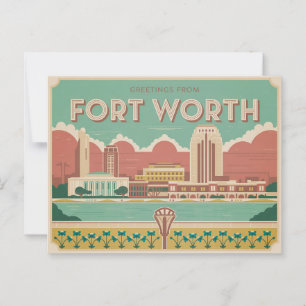 Vintage Fort Worth Postcard   Greetings