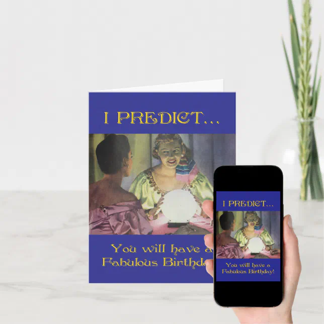 Vintage Fortune Teller Women Birthday Card Zazzle