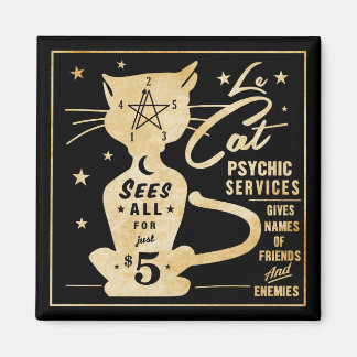 Vintage Fortune Telling Design - Le Cat Magnet