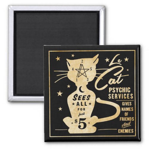 Vintage Fortune Telling Design _ Le Cat Magnet