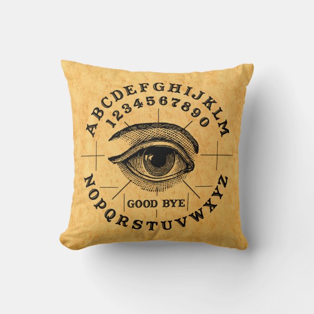 Vintage Fortune Telling Psychic Eye Throw Pillow (Front)