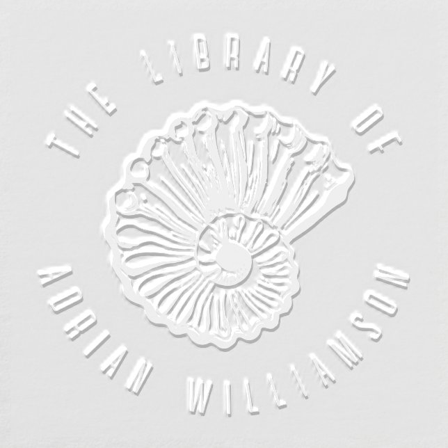 Vintage Fossil EX LIBRIS Custom Name Library Embosser (Design)