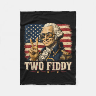 Vintage Founding Father Two Fiddy 250 Years Fleece Blanket