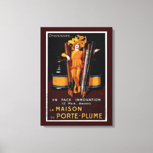 Vintage Fountain Pen Advertisement Canvas Print
