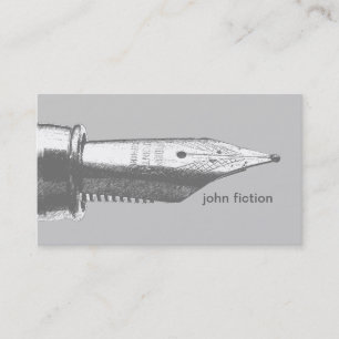 Vintage Fountain Pen Writer Business Card