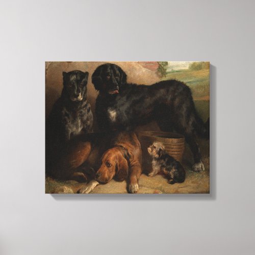 Vintage Four Dogs Thomas Musgrave Joy Canvas Print