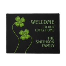 Vintage Four Leaf Shamrock Luck Customized Welcome
