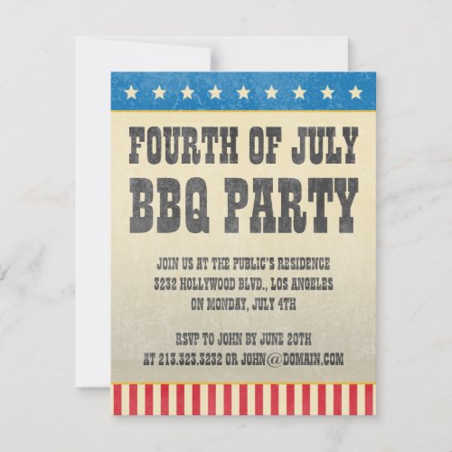 Vintage Fourth of July Party Invitation
