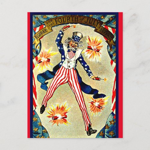Vintage Fourth of July Celebration Postcard