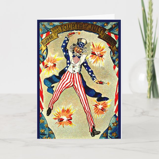Vintage Fourth of July Celebration--Uncle Sam Card (Front)