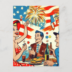 Vintage Fourth of July Comics Postcard