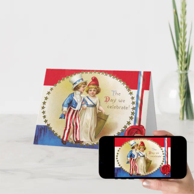 Vintage Fourth Of July Greeting Card | Zazzle