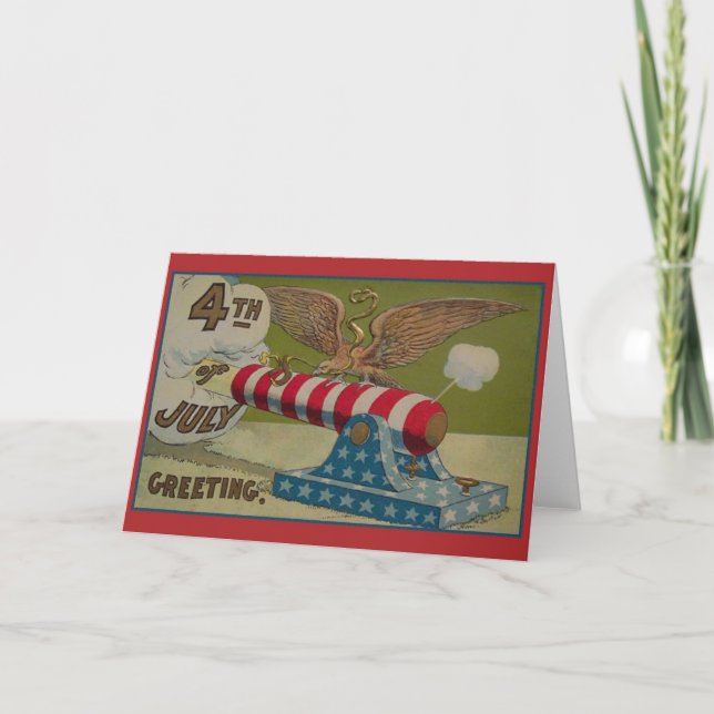 Vintage Fourth Of July Greeting Card (Front)