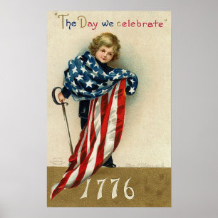 Vintage Fourth of July Patriotic Print