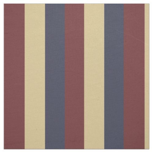 Vintage Fourth Red Cream Blue Palette Stripes Fabric