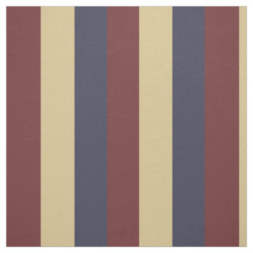 Vintage Fourth Red Cream Blue Palette Stripes Fabric