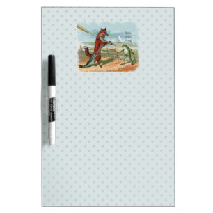 Vintage Fox and Frog Beach Whimsical Illustration Dry-Erase Board
