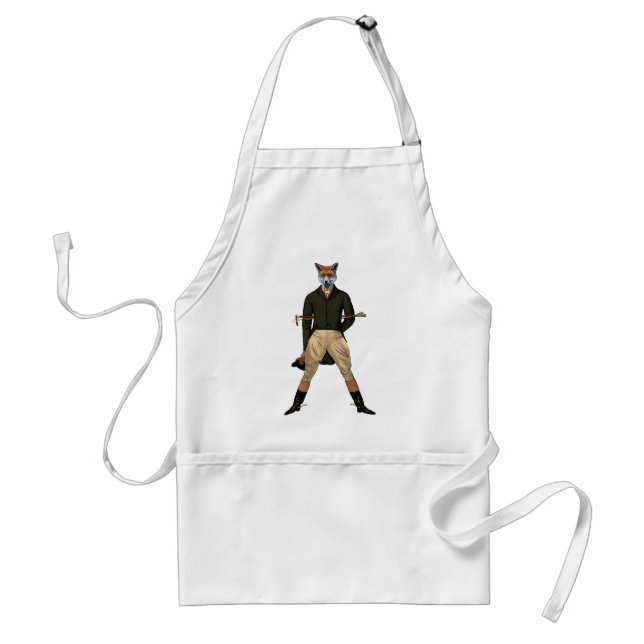 Vintage fox Hunting Adult Apron (Front)