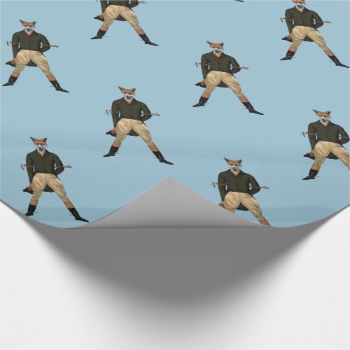 Vintage fox Hunting Wrapping Paper