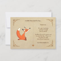 Vintage Fox Note Card
