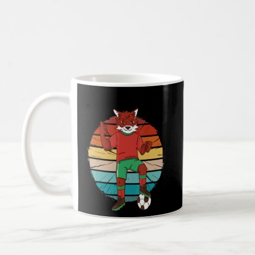 Vintage fox soccer player striker 9 football goal  coffee mug