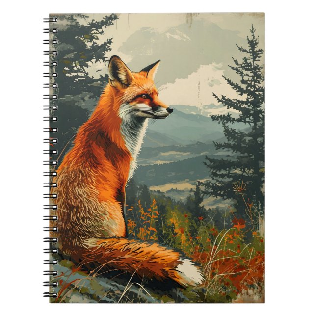 Vintage Fox: Timeless Wildlife Charm Notebook (Front)