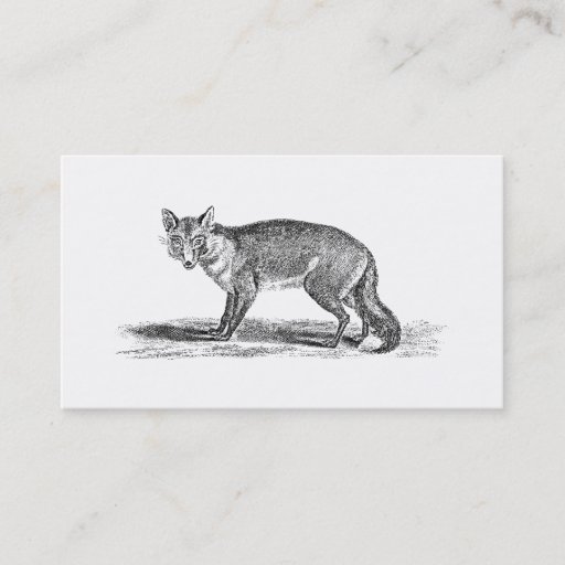 Customizable Vintage Foxy Fox Illustration - 1800's Foxes Business Card