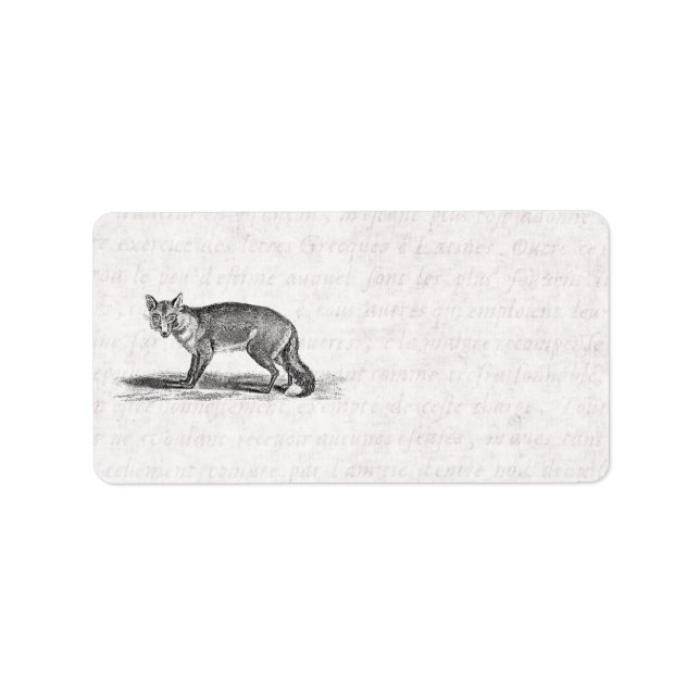 Vintage Foxy Fox Illustration - 1800's Foxes Label (Front)
