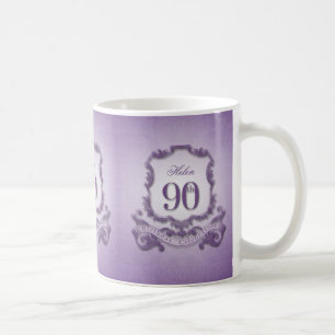 Vintage Frame 90th Birthday Celebration Mug