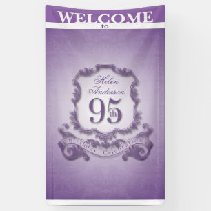 Vintage frame 95th Birthday celebration Banner