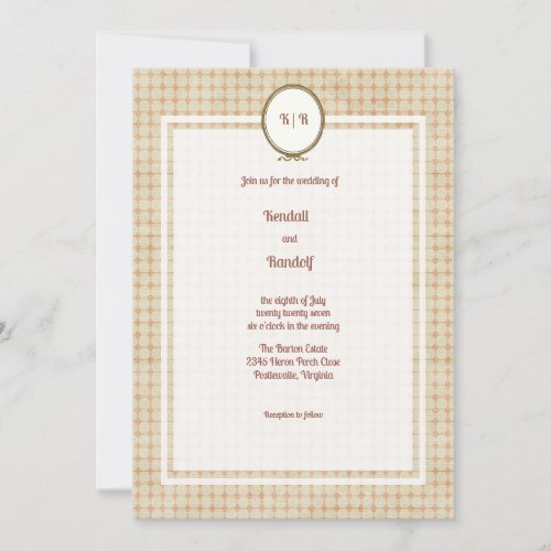 Vintage Frame and Tile Invitation